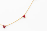 Ruby Station Necklace - 14k Yellow Gold - 0.63ctw