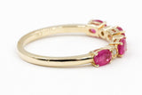 Ruby and Diamond Band - 14k Yellow Gold - 0.43ctw