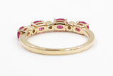 Ruby and Diamond Band - 14k Yellow Gold - 0.43ctw