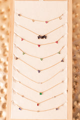 Ruby and Diamond Necklace - 14k Yellow Gold - 0.67ctw