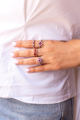 Ruby and Diamond Ring - 14k Rose Gold - 0.61ctw