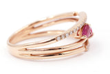 Ruby and Diamond Ring - 14k Rose Gold - 0.61ctw