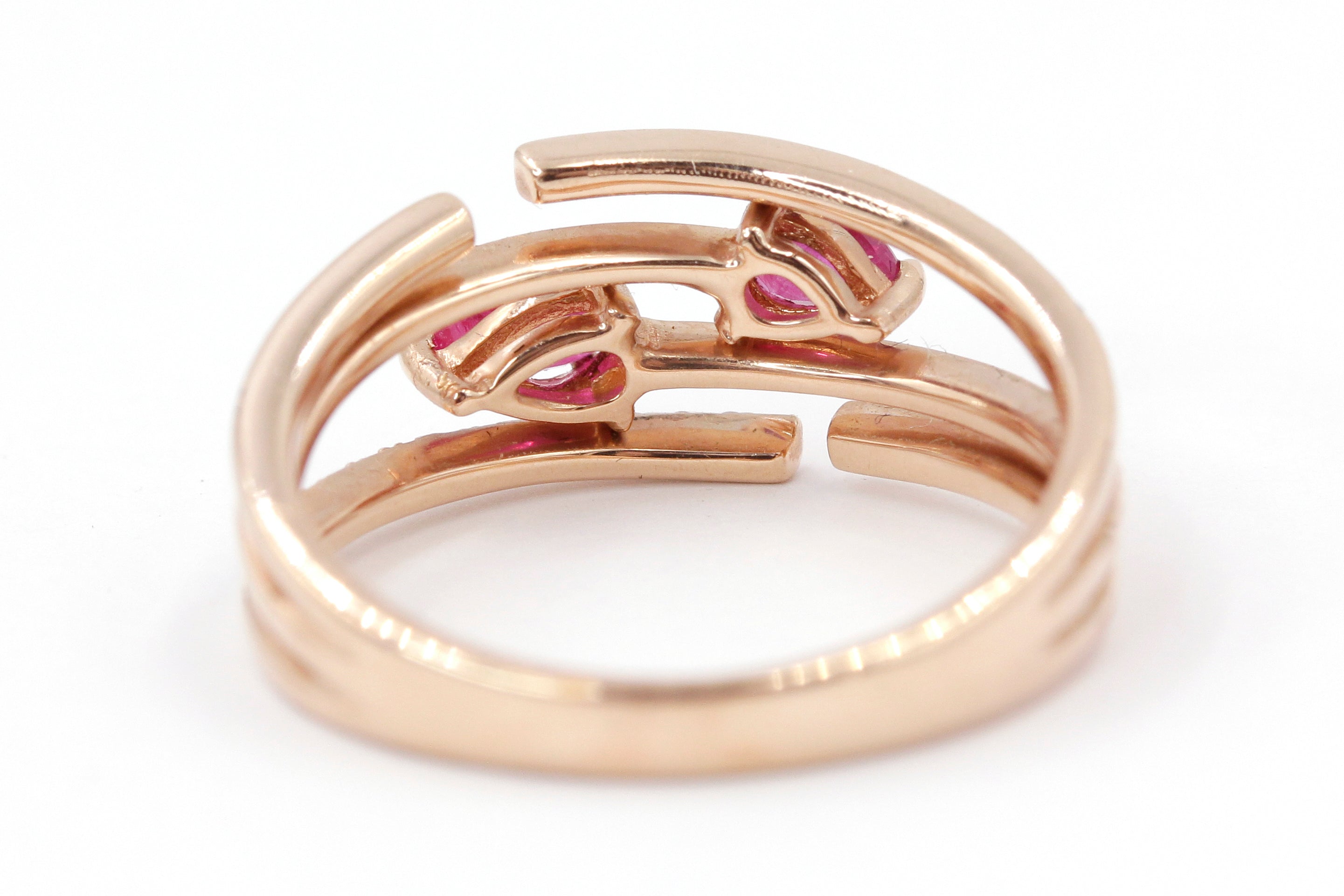 Ruby and Diamond Ring - 14k Rose Gold - 0.61ctw