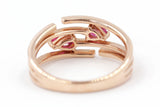 Ruby and Diamond Ring - 14k Rose Gold - 0.61ctw