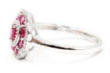 Ruby and Diamond Ring - 14k White Gold - 1.00ctw