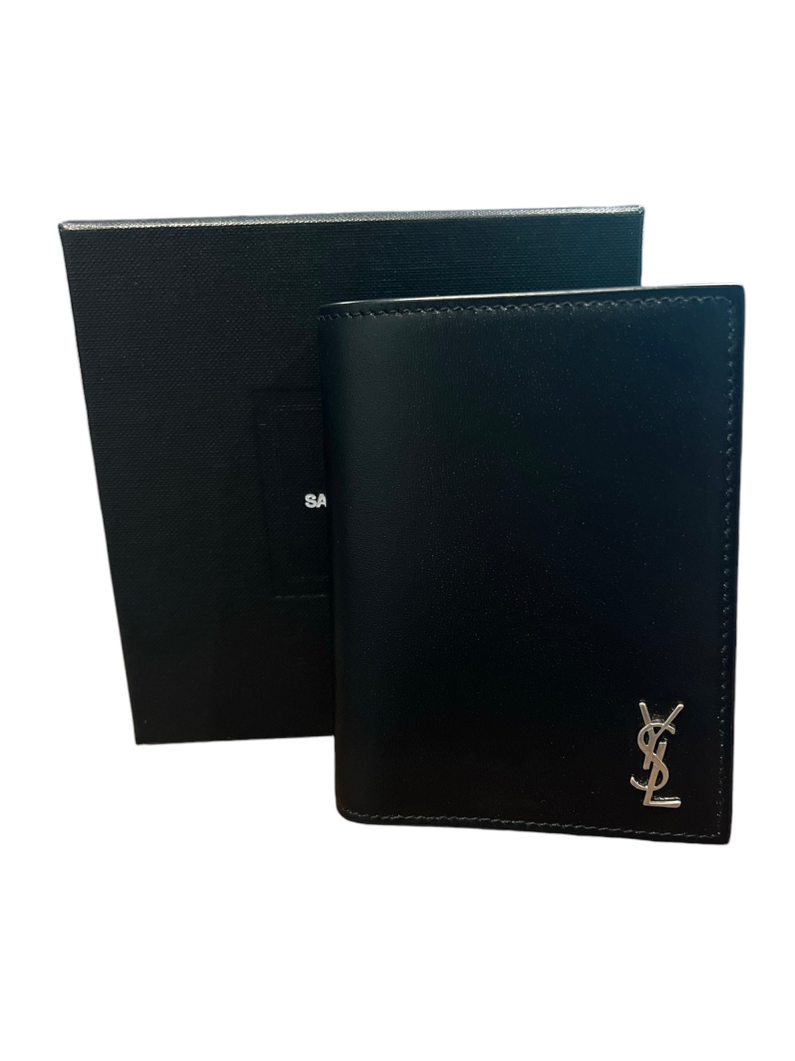 Saint Laurent Tiny Cassandre Credit Card Wallet