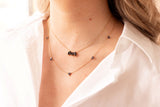 Sapphire Baguette Necklace - 14k Yellow Gold - 0.90ctw