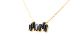 Sapphire Baguette Necklace - 14k Yellow Gold - 0.90ctw