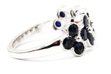 Sapphire Clover Ring - 14k White Gold - 2.40ctw