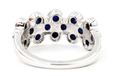 Sapphire Clover Ring - 14k White Gold - 2.40ctw