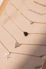 Sapphire Heart Necklace - 14k Yellow Gold - 0.80ctw