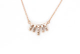 Sapphire and Diamond Necklace - 10k Rose Gold - 0.55ctw