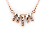 Sapphire and Diamond Necklace - 10k Rose Gold - 0.55ctw