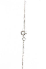 Sapphire and Diamond Drop Pendant Necklace - 10k White Gold - 0.36ctw
