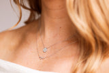 Scattered Diamond Necklace - 14k White Gold  - 0.20ctw