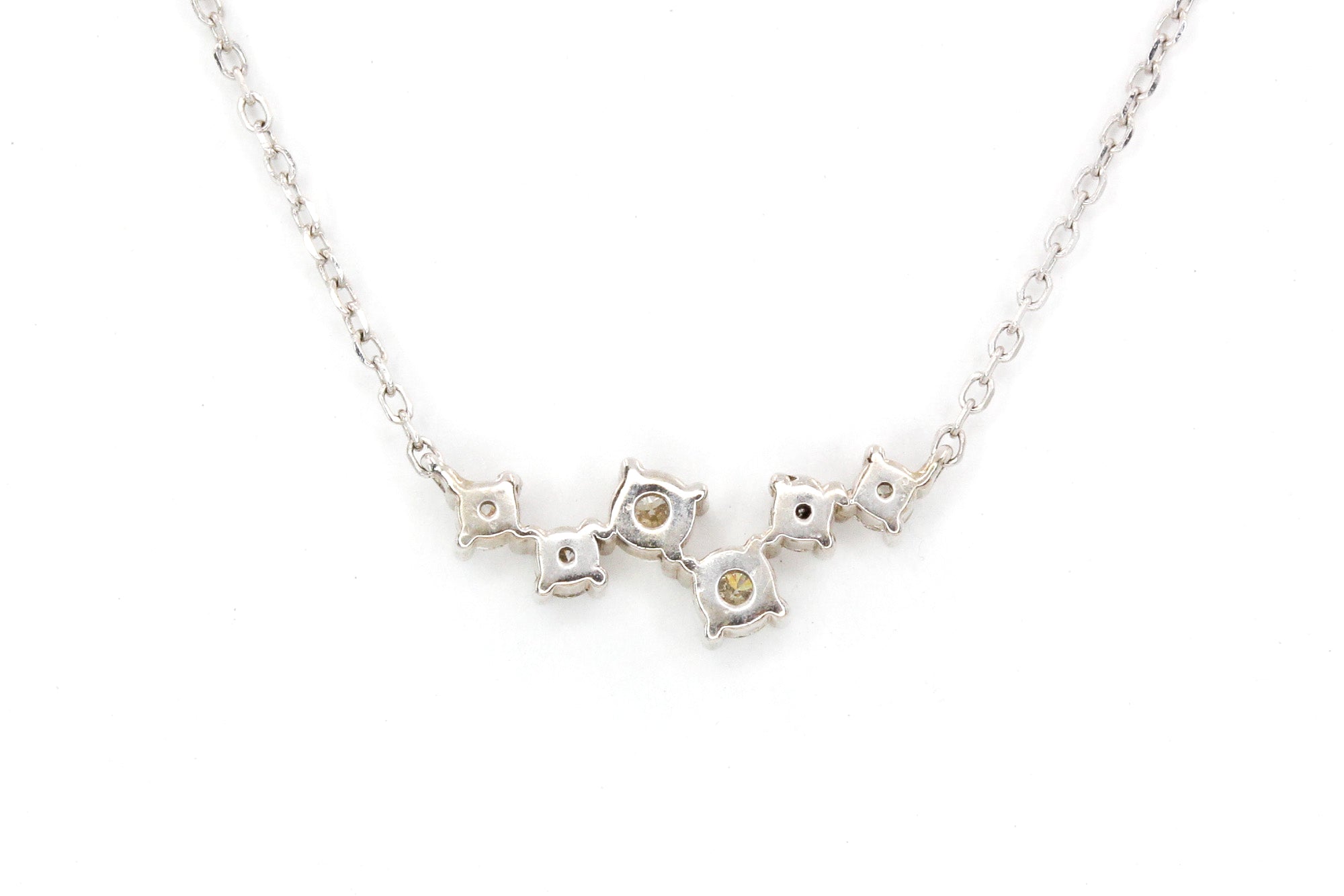 Scattered Diamond Necklace - 14k White Gold  - 0.20ctw