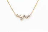 Scattered Diamonds Necklace - 14k Yellow Gold - 0.20ctw