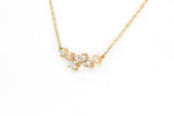 Scattered Diamonds Necklace - 14k Yellow Gold - 0.20ctw