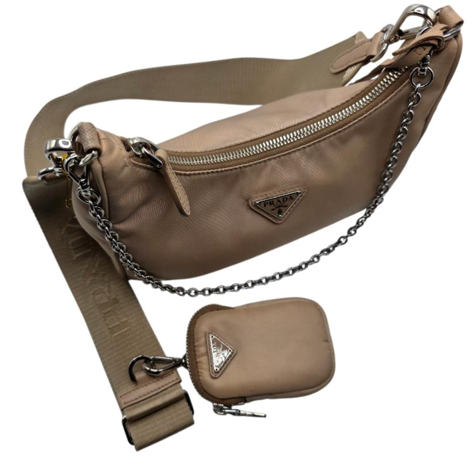 Prada Nylon Re-Edition 2005 Shoulder Bag Deserto
