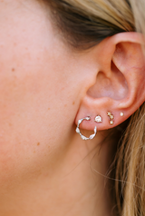 Silver Diamond Earrings - 925 Silver - 0.22ctw