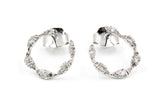 Silver Diamond Earrings - 925 Silver - 0.22ctw