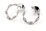 Silver Diamond Earrings - 925 Silver - 0.22ctw