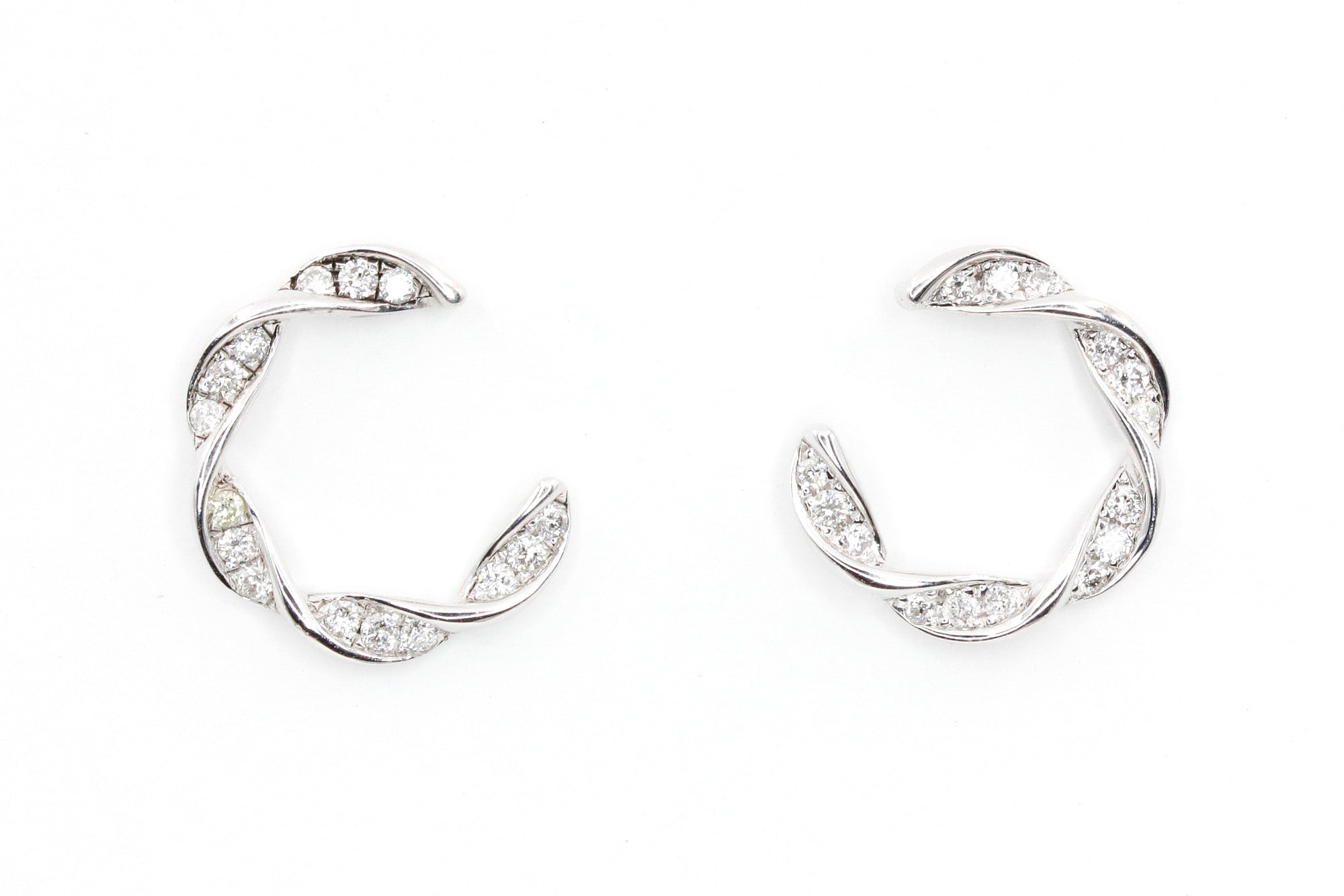 Silver Diamond Stud Earrings - 925 Silver - 0.50ctw