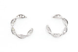 Silver Diamond Stud Earrings - 925 Silver - 0.50ctw