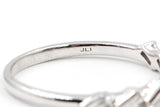 Slanted Diamond Baguette Band Ring - 10k White Gold - 0.30ctw