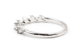Slanted Diamond Baguette Band Ring - 10k White Gold - 0.30ctw