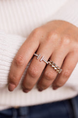 Slanted Diamond Baguette Band Ring - 10k Yellow Gold - 0.30ctw