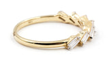Slanted Diamond Baguette Band Ring - 10k Yellow Gold - 0.30ctw