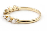 Slanted Diamond Baguette Band Ring - 10k Yellow Gold - 0.30ctw
