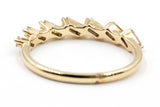 Slanted Diamond Baguette Band Ring - 10k Yellow Gold - 0.30ctw