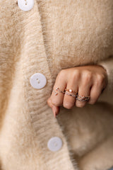 Solitaire Diamond Bezel Ring - 10k Rose Gold - 0.10ctw