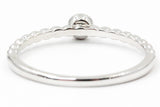 Solitaire Diamond Bezel Ring - 14k White Gold - 0.10ctw