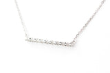 Tapered Diamond Baguette Bar Necklace - 14k White Gold - 0.29ctw