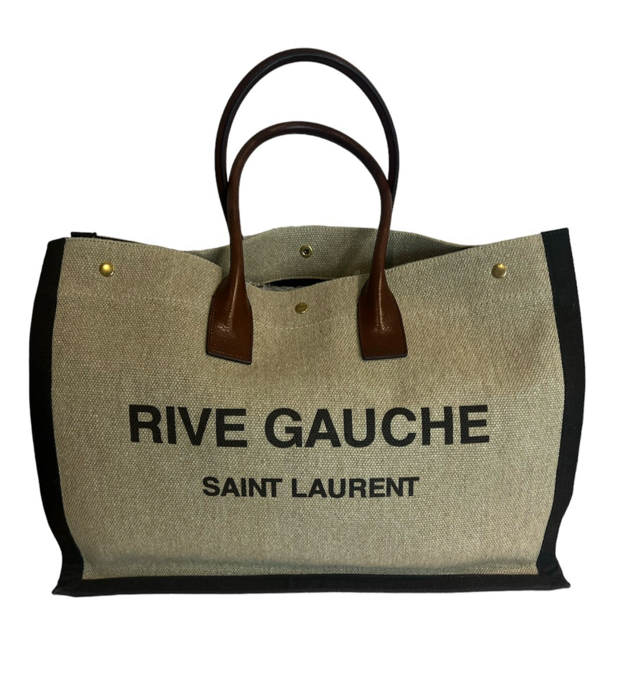 Yves Saint Laurent Rive Gauche Linen Tote