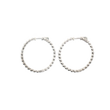 Bezel Diamond Inside Out Hoop Earrings 14k White Gold - 2.08ctw sides