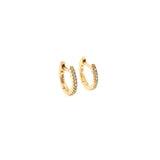 Diamond Huggie Earrings - 14k Yellow Gold - 10.5mm - 0.09ctw