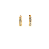 Diamond Huggie Earrings - 14k Yellow Gold - 10mm - 0.37ctw