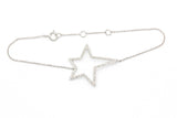 Diamond Star Bracelet 14k White Gold byGemGirl
