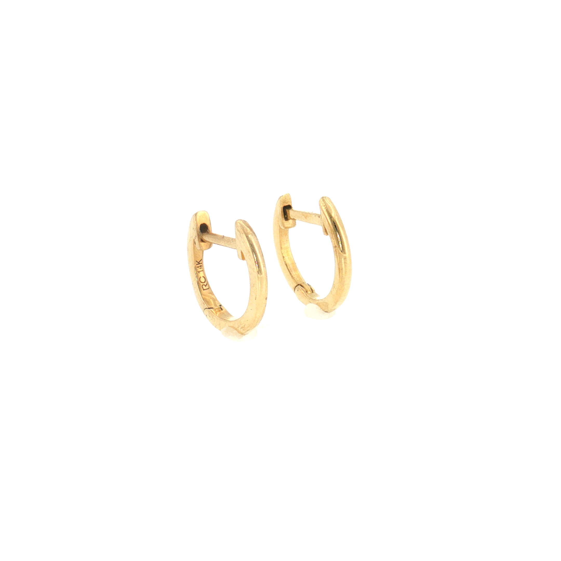 Gold Huggie Earrings 14k Yellow Gold - 11.5mm
