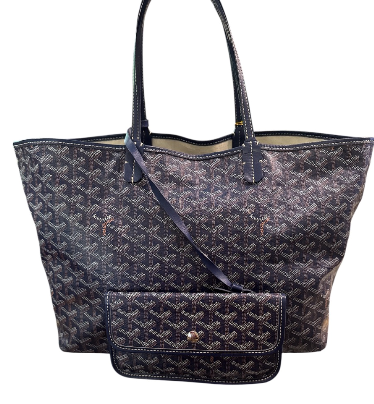 Goyard Navy Goyardine Saint Louis PM- Blue