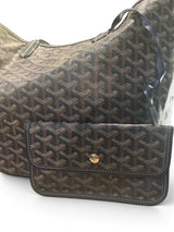 Goyard Navy Goyardine Saint Louis PM- Blue pouch close up