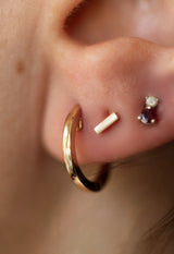 Dainty Bar Stud Earrings - 14k Yellow Gold