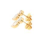 Lab Grown Diamond Bezel Drop Earrings 18k Yellow Gold - 2.75ctw side of earrings