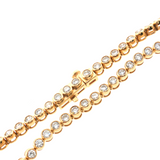 Lab Grown Diamond Bezel Tennis Bracelet 14k Yellow Gold - 2.00ctw clasp