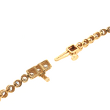Lab Grown Diamond Bezel Tennis Bracelet 14k Yellow Gold - 2.00ctw clasp open