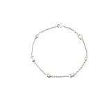 Lab Grown Diamond Mixed Fancy Cut Bezel Station Bracelet 14k White Gold - 1.52ctw